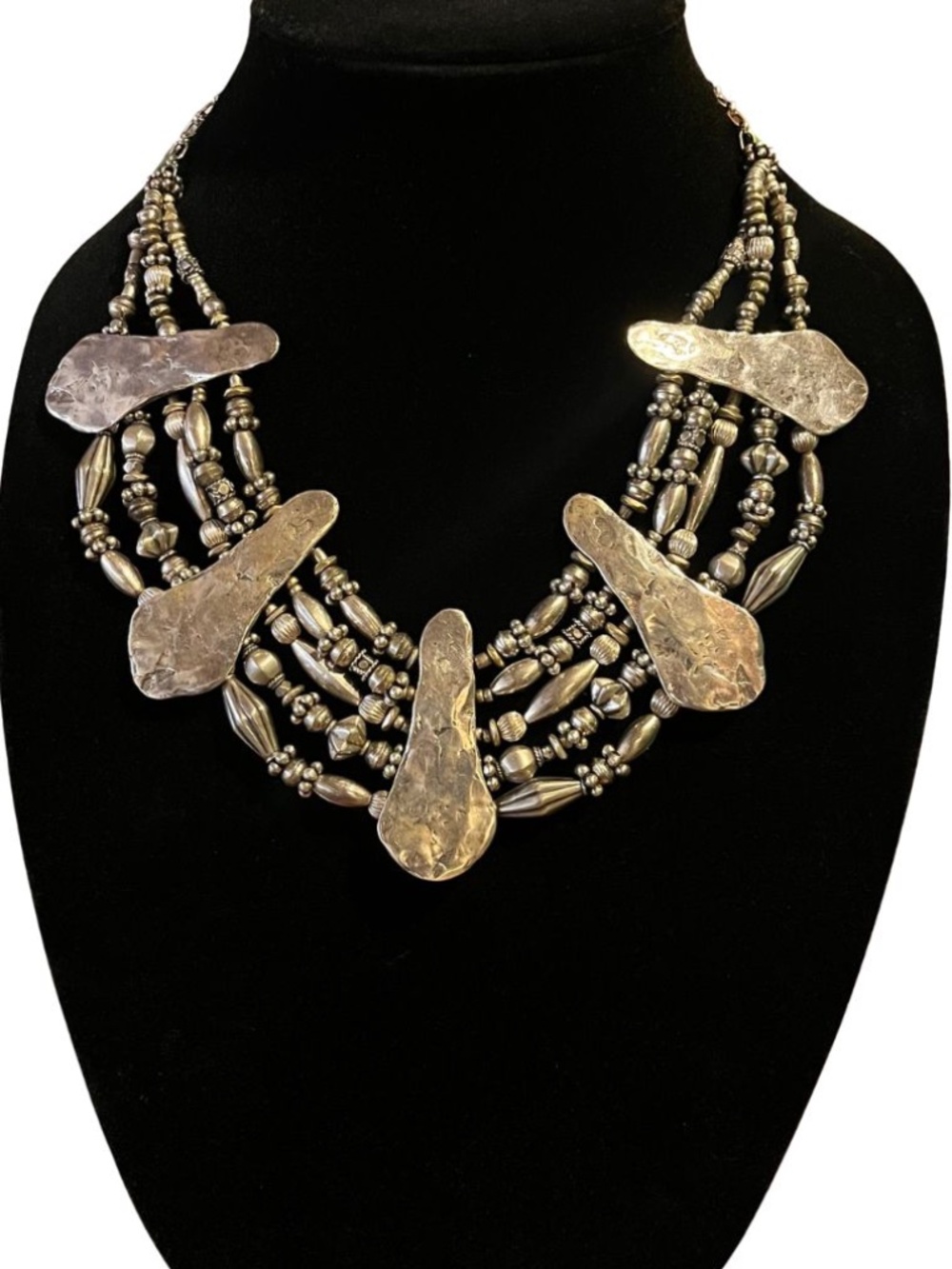 Vintage Hammered Tribal Necklace